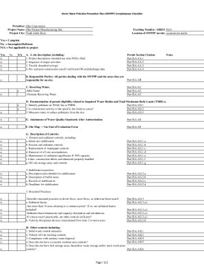 Fillable Online Appendix Storm Water Pollution Prevention Plan Swppp