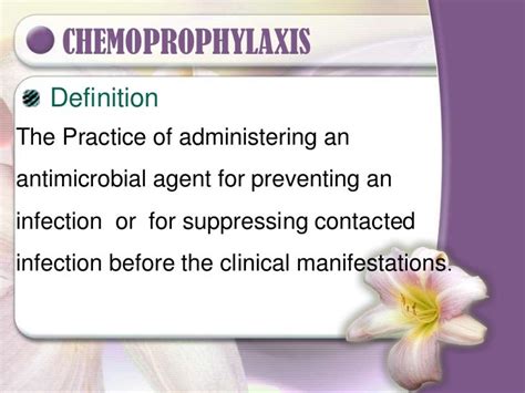 Chemoprophylaxis