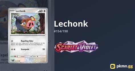 Lechonk 154 198 Scarlet Violet Pkmn Gg