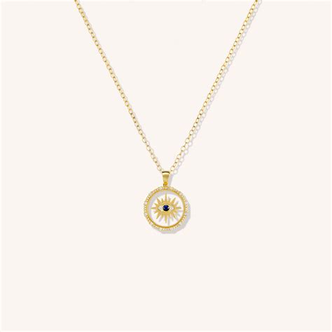 Evil Eye Floating Pendant Necklace – Victoria Emerson