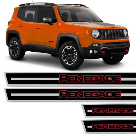 Jogo De Soleira Resinada Jeep Renegade A Preta Em Promo O Na