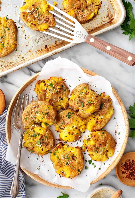 Crispy Smashed Potatoes Love And Lemons Less Meat More Veg