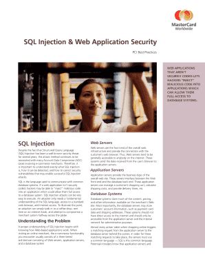 Fillable Online Sql Injection Web Application Security Fax Email