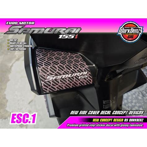 euro motor samurai   side cover concept quality printed sticker