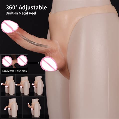 Wearable Realista Dildo Para As Mulheres Silicone Integrado Cal As