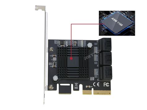 PCIe SATA Card 6Ports, RIITOP PCI-e Express to SATA3 6Gbps Expansion ...