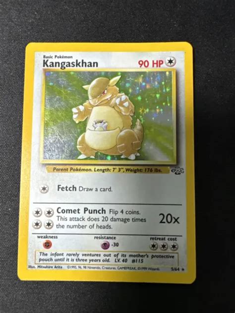 POKÉMON TCG KANGASKHAN Jungle 5 64 Holo Unlimited Holo Rare EUR 0 60