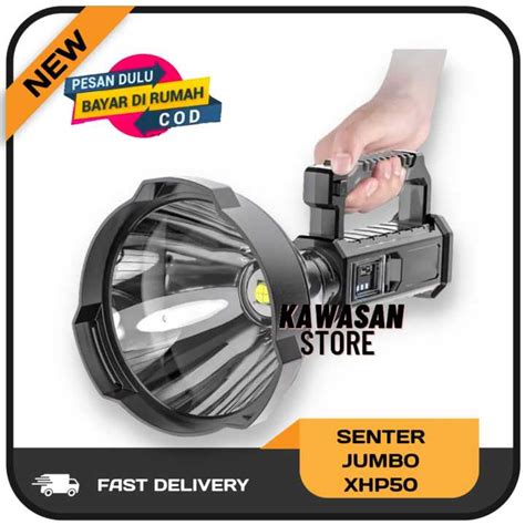 Led Senter Xhp Super Terang Lumen Lampu Sorot Jarak Jauh