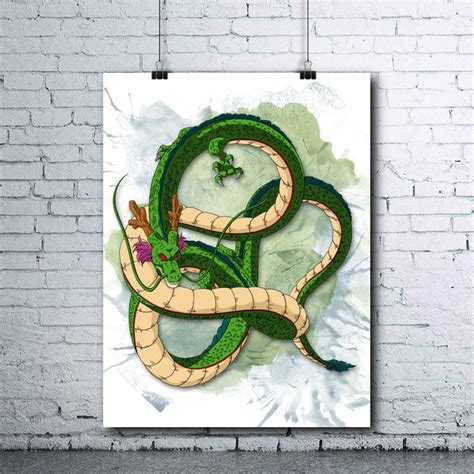 Shenron Dragon Ball Z Shenron Poster Shenron Print Dbz Dragon