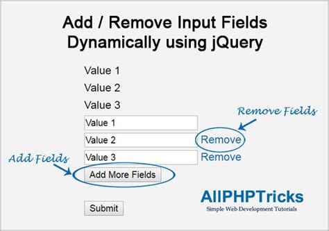 Dynamically Add And Remove Rows In Html Table Using Javascript Design