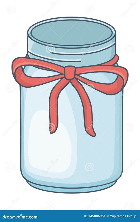 Mason Jar Bottle Cartoon Stock Vector Illustration Of Empty