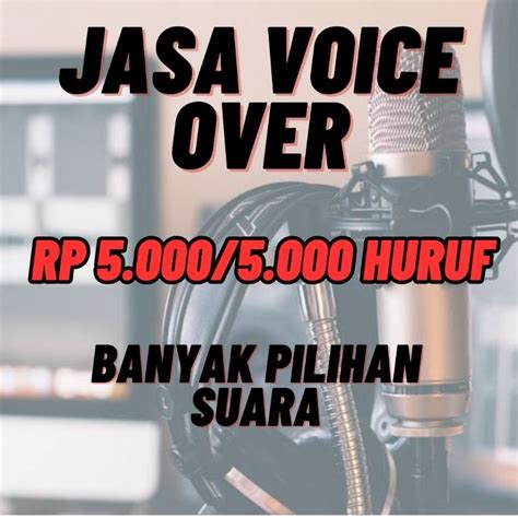 Jual Jasa Voice Over Pengisi Suara Dubbing Dubber Untuk Konten