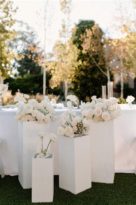 All White Head Table Display Head Table Wedding Austin Wedding