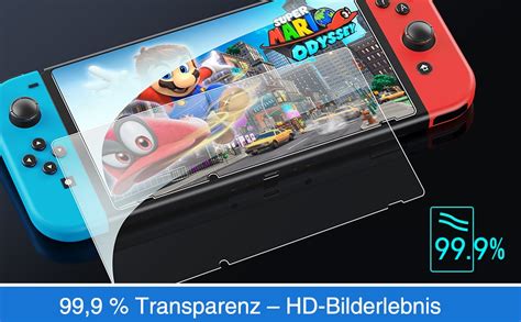 Schutzfolie für Nintendo Switch 4 Stück Switch Panzerglas Switch Folie