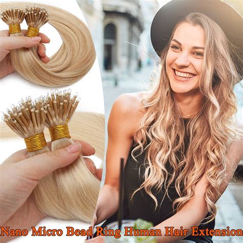 Sego Nano Micro Bead Ring Human Hair Extension Pre Bonded Nano Tip Remy