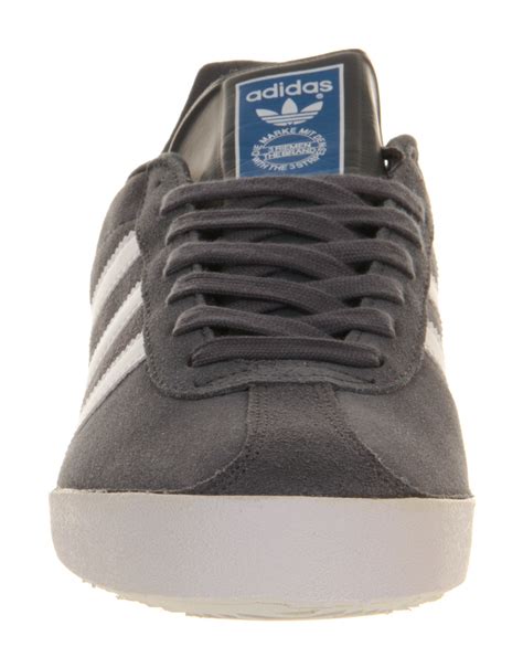 Adidas Originals Leather Bamba In Grey Gray For Men Lyst