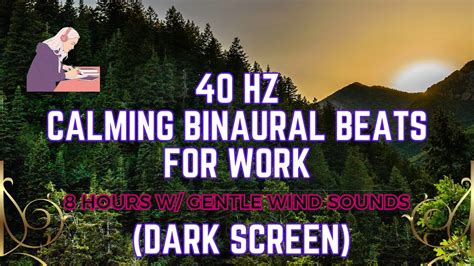 40 Hz Calming Binaural Beats For Work 8 HOURS Of Gamma Waves W Dark