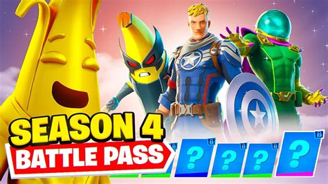 New Fortnite Season 4 Battle Pass Full Showcase Youtube