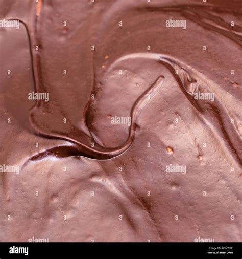 Square Food Background Surface Of Dark Brown Chocolate Stock Photo