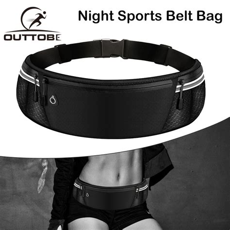 Outtobe Sports Running Belt Waist Bag Outdoor Dual Pouch Sweat Proof