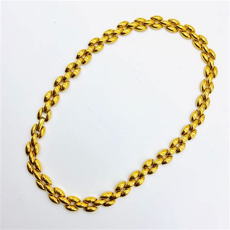 Napier Gold Plated Panther Link Necklace Pat Etsy