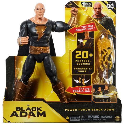 Amazon.com: DC Comics, Power Punch Black Adam 12-inch Action Figure, 20