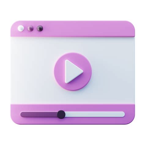 Movie Player UI 3D Render 43848448 PNG
