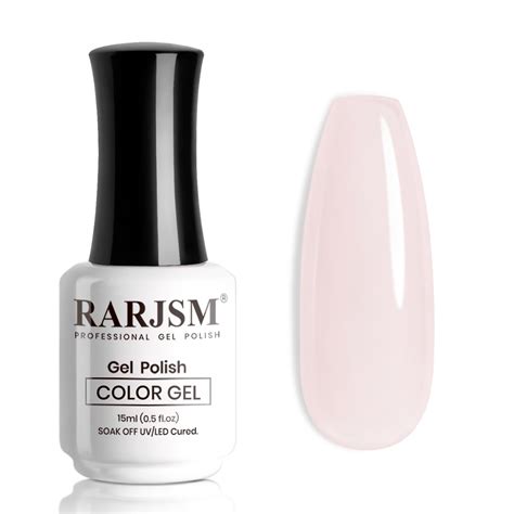 Amazon RARJSM Nude Gel Nail Polish Light Milky Peach Pink Neutral