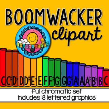 Boomwhackers COMPLETE Chromatic Scale Boomwhacker Clipart Set | TPT