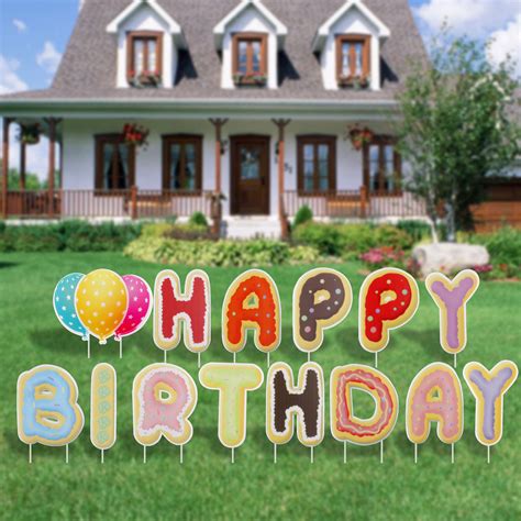 Buy Happy Birthday Yard Signs with Cute Design Birthday Decorations ...