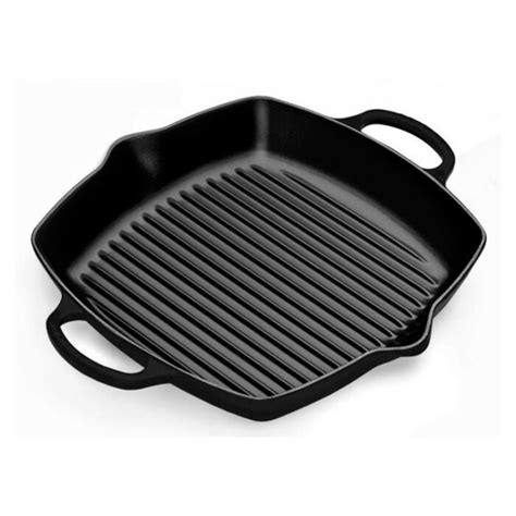 Parrilla Grill Cuadrada Honda Negra Cm Hierro Fundido Le Creuset