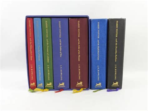 HARRY POTTER DELUXE Gold Signature Edition Hardcover Full Set Cloth