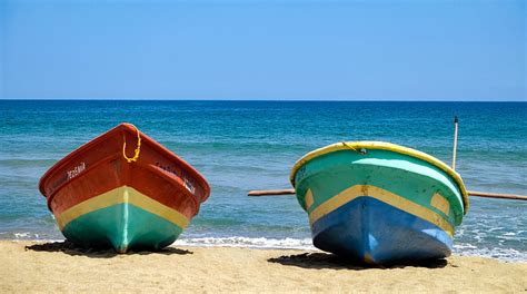 Boats On Caribbean Beach Photograph By Erik Lunoe Pixels