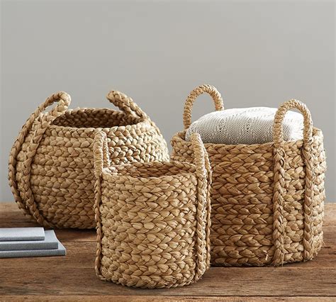 Beachcomber Handwoven Seagrass Handled Tote Baskets Pottery Barn