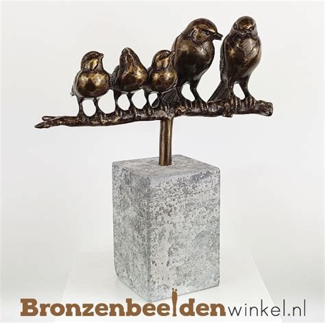 Kleine Bronzen Vogel Beeldjes Van Musjes Meesjes En Meer