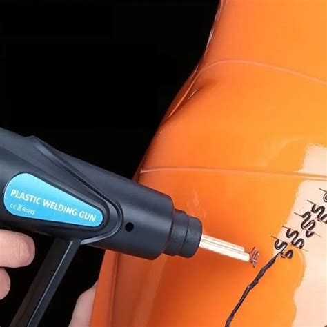 W Plastic Welder Hot Stapler Gun Car Bumper Repair Kit V Eu Plug With Diverse Staples Set