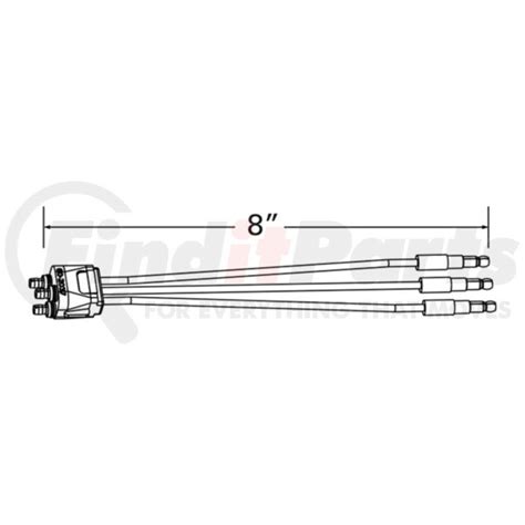 66825 By Grote Stop Tail Turn Three Wire Plug In Pigtails For