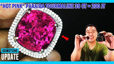 Gemstones Update Hot Pink Paraiba Tourmaline Liontin Giok