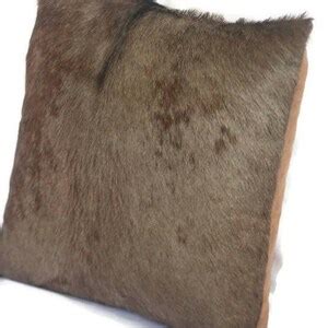 Wildebeest Leather Cushion Cover. Rectangular Pillow Case Made - Etsy