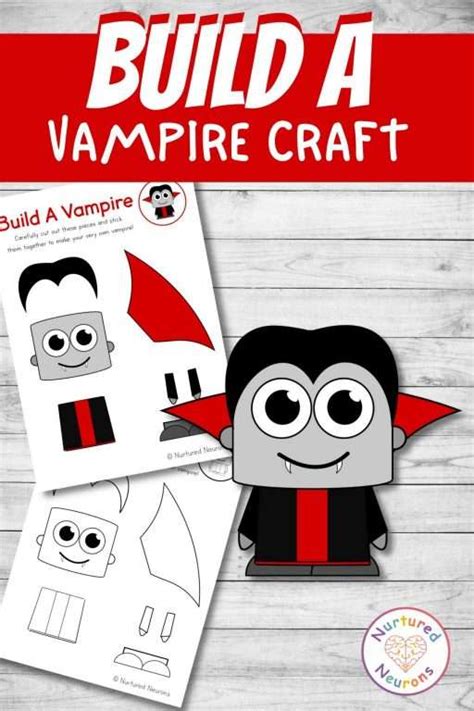 Build A Vampire Craft Awesome Halloween Printable Nurtured Neurons