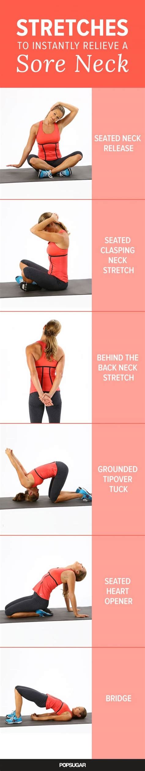 Stretching Exercises For Sore Neck And Shoulders - Exercise Poster