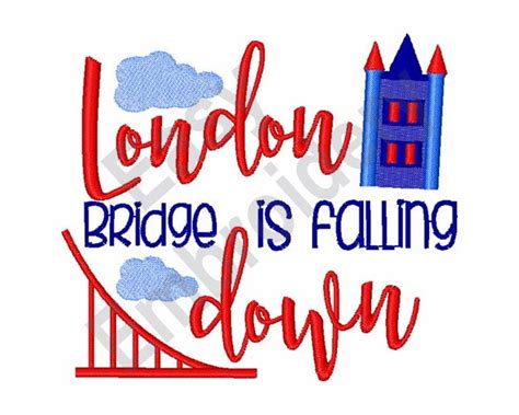 Nursery Rhyme London Bridge Machine Embroidery Design - Etsy