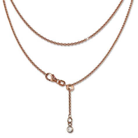 Silberdream Collier Kette Rose Vergoldet Silber Damen Cm Sdk E