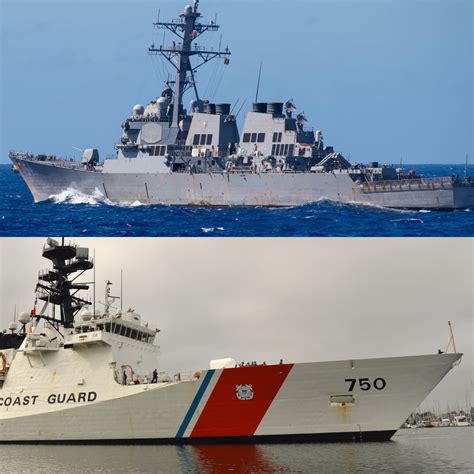 U S Navy Destroyer Coast Guard Cutter Transit Taiwan Strait Usni News