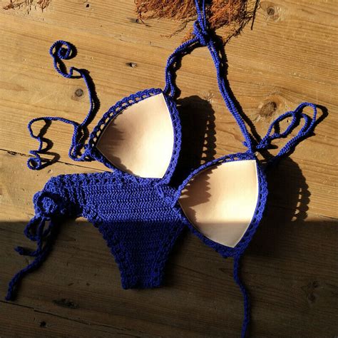 Handmade Crochet Bikini Set Sexy Swimwear Coachella Boho Womens Swimsuit Suit Ebay