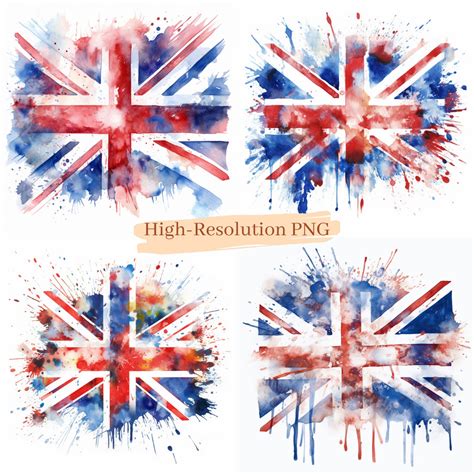 watercolor union jack design artistic interpretation   uk flag