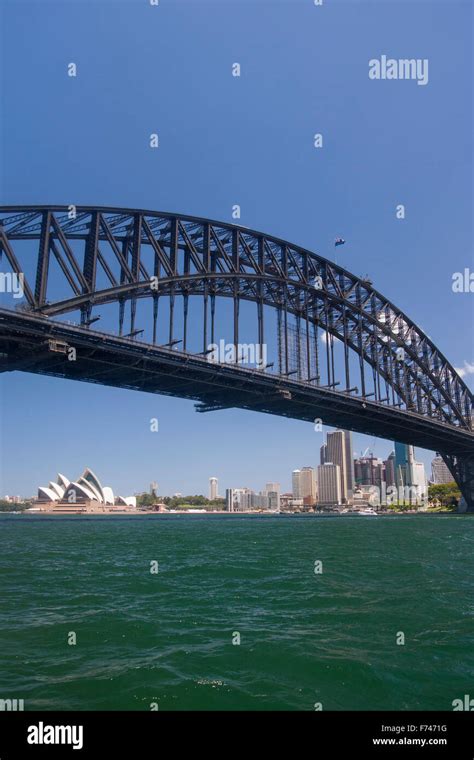 Sydney Harbour Bridge And Opera House Daytime View Upright Vertical