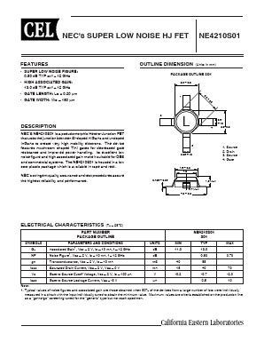 NE4210S01 Datasheet PDF - California Eastern Laboratories.