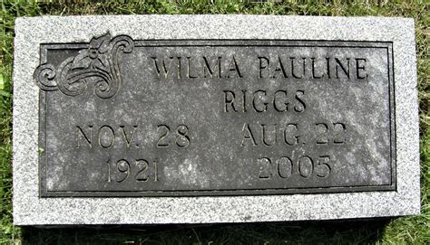 Wilma Pauline Riggs Find A Grave Memorial