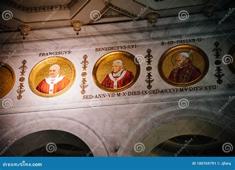 Interior View Of Papal Basilica Of St Paul Outside The Walls Editorial